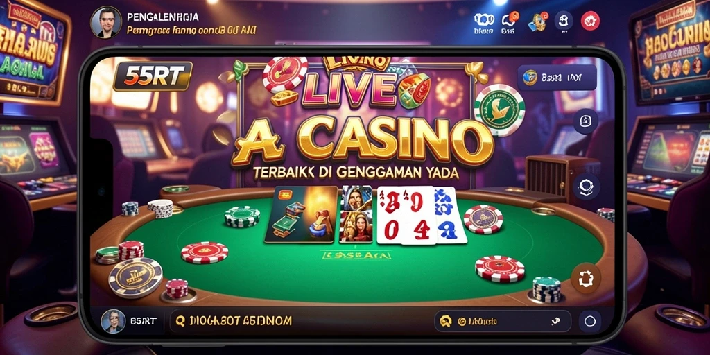 Tampilan gameplay Live Casino yang mendebarkan dan interaktif.