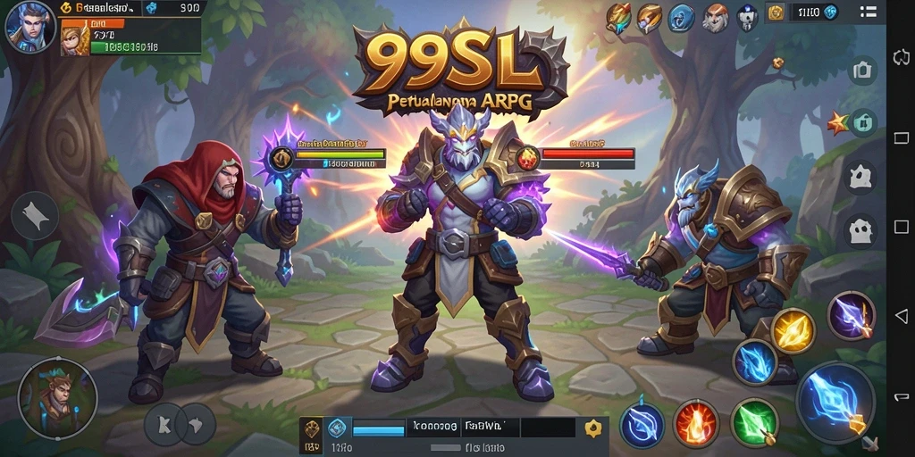 Tampilan gameplay 99SL yang memberikan petualangan seru dalam ARPG.