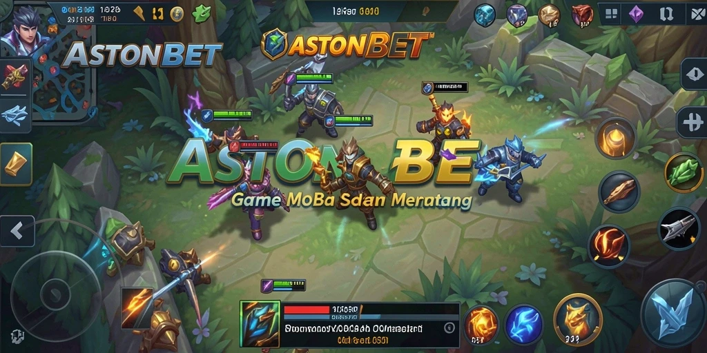 Tangkapan layar gameplay ASTONBET menampilkan pertempuran tim yang mendebarkan.