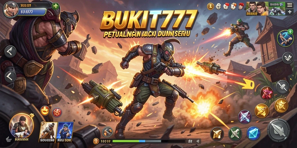 Tampilan permainan BUKIT777 yang menampilkan aksi seru dan mendebarkan.