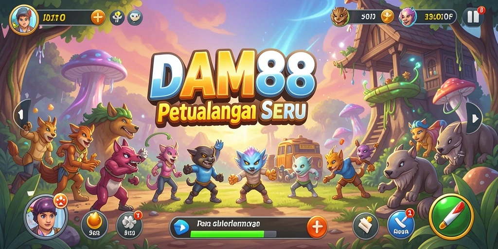 Tampilan gameplay seru dari DAM88 dengan karakter dinamis di dunia Arcade.