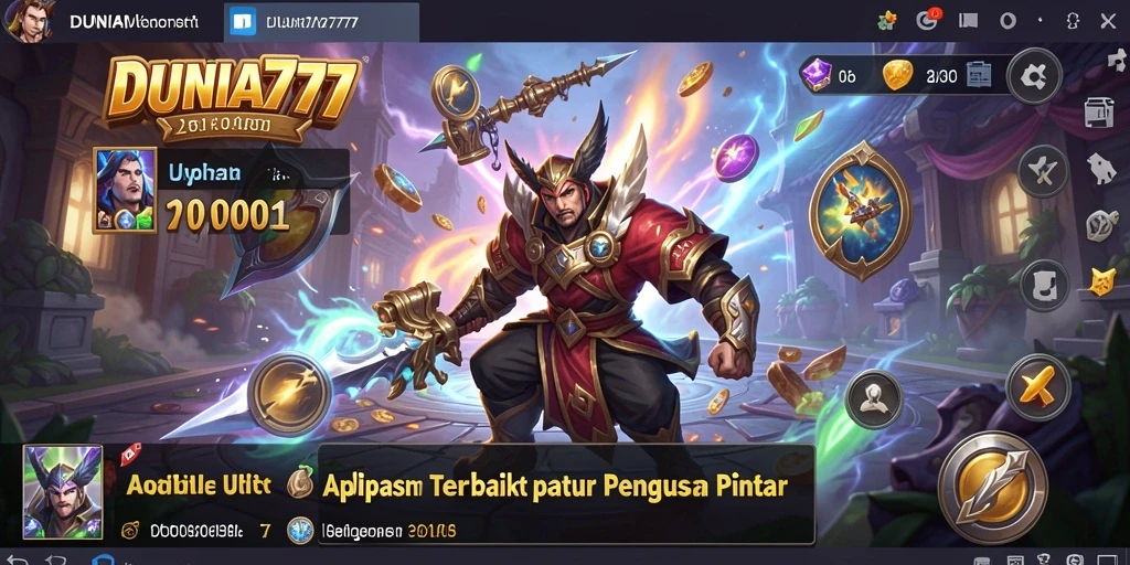 Tampilan antarmuka DUNIA777 yang user-friendly dan fungsional.