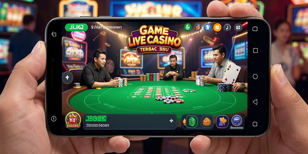 Tampilan menarik dari gameplay Live Casino di JJ62.