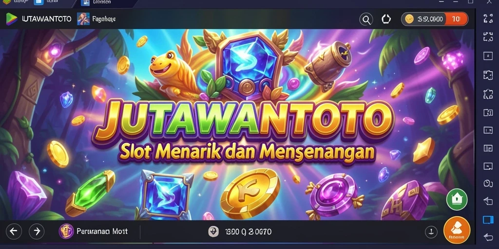 Tampilan gameplay seru dalam JUTAWANTOTO dengan tema slot menarik.