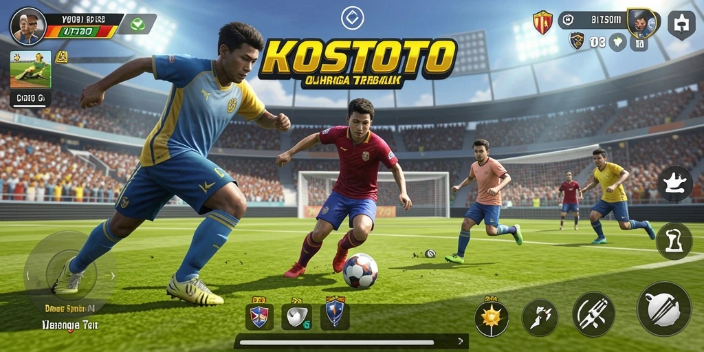 Tampilan gameplay KOSTOTO yang seru dan menantang dalam olahraga.