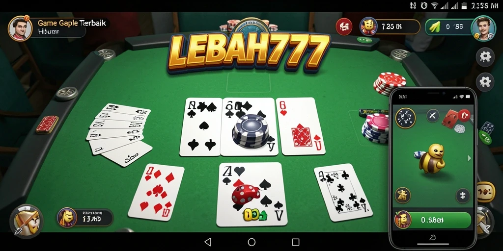 Tampilan menarik dan gameplay Gaple yang seru di LEBAH777.
