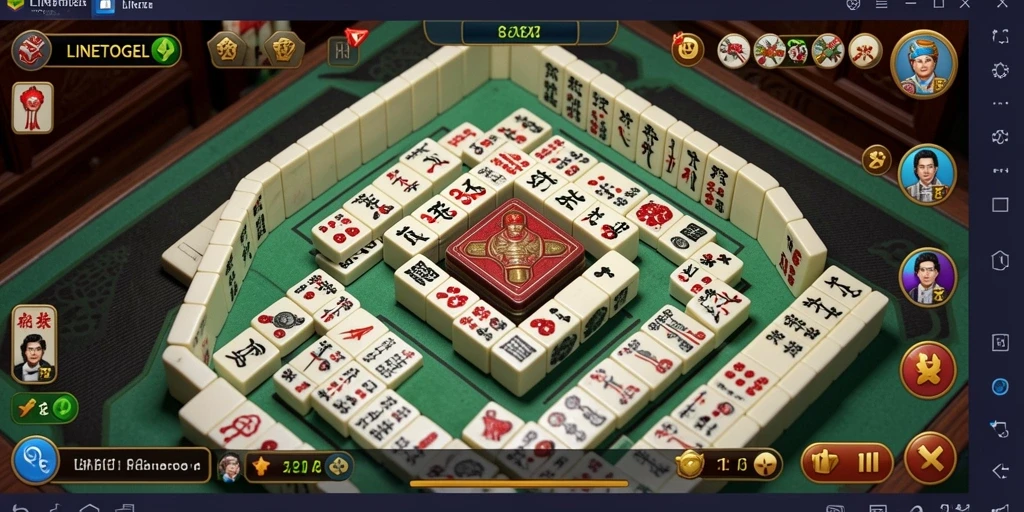 Tampilan seru gameplay Mahjong di LINETOGEL