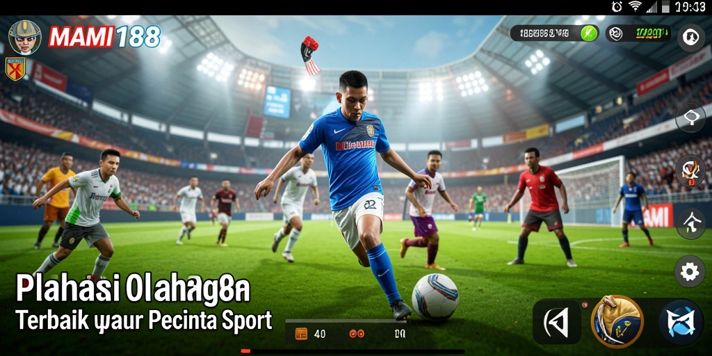 Tampilan menarik MAMI188 saat bermain game olahraga secara langsung.