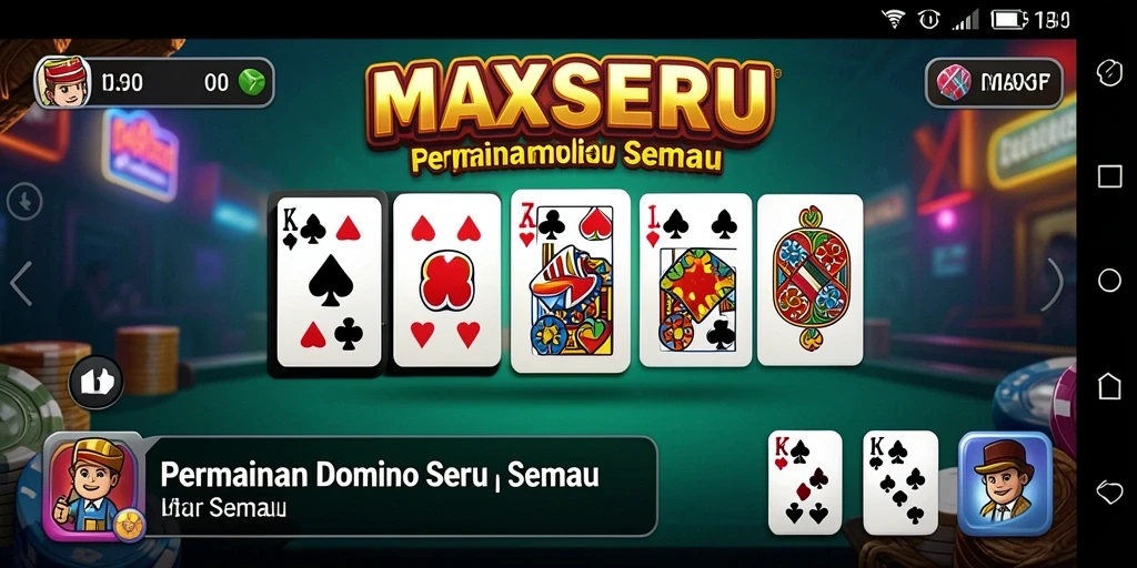 Tampilan gameplay menarik dari MAXSERU saat bermain Domino.
