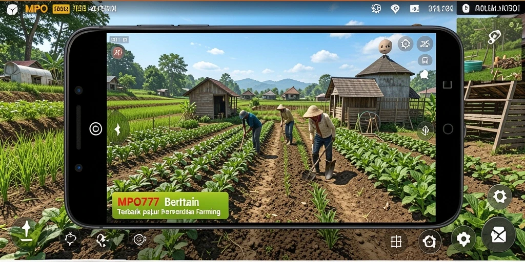 Tampilan menarik dari gameplay MPO777 saat bertani di ladang.