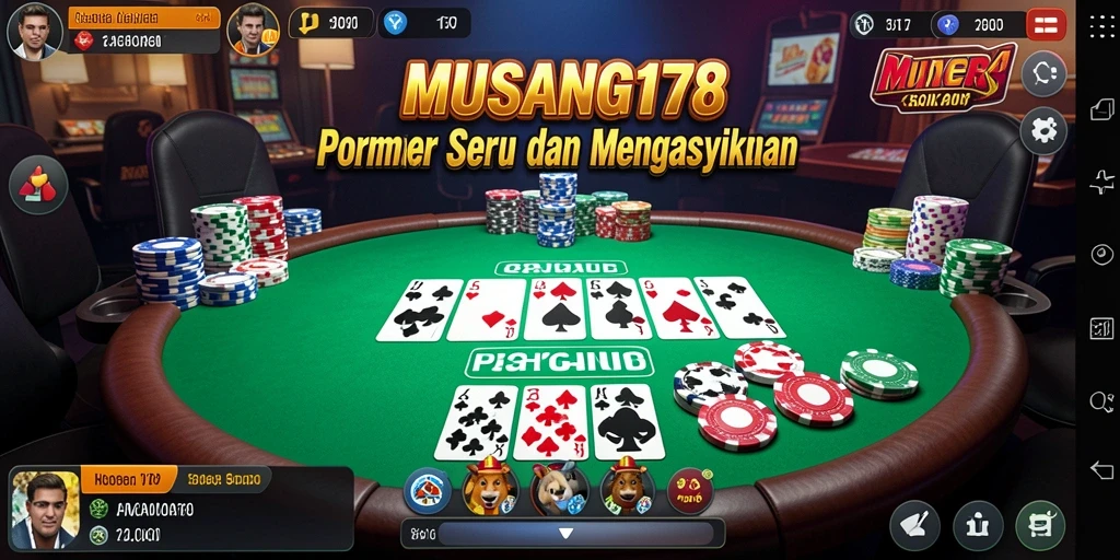 Screenshot menampilkan gameplay seru Poker di MUSANG178.