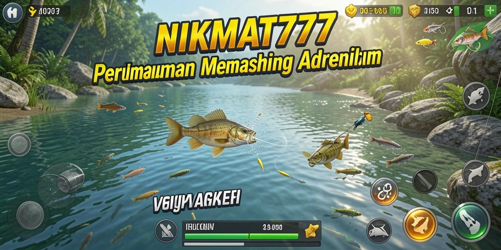 Tampilan tangkapan layar gameplay Fishing di NIKMAT777 yang mengasyikkan.