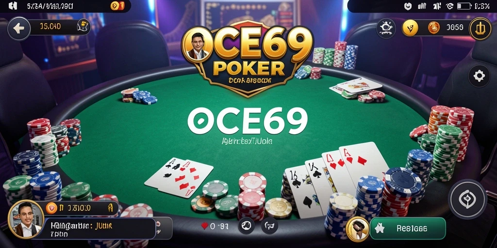 Tampilan yang mendebarkan dari gameplay poker di OCE69.