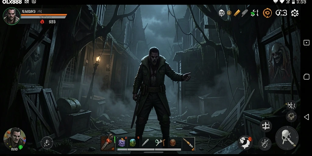 Gameplay OLX888 yang penuh ketegangan dan elemen horror.
