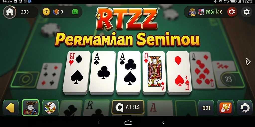 Tampilan gameplay domino yang seru di RTZZ dengan desain menarik.